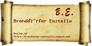 Brendörfer Esztella névjegykártya